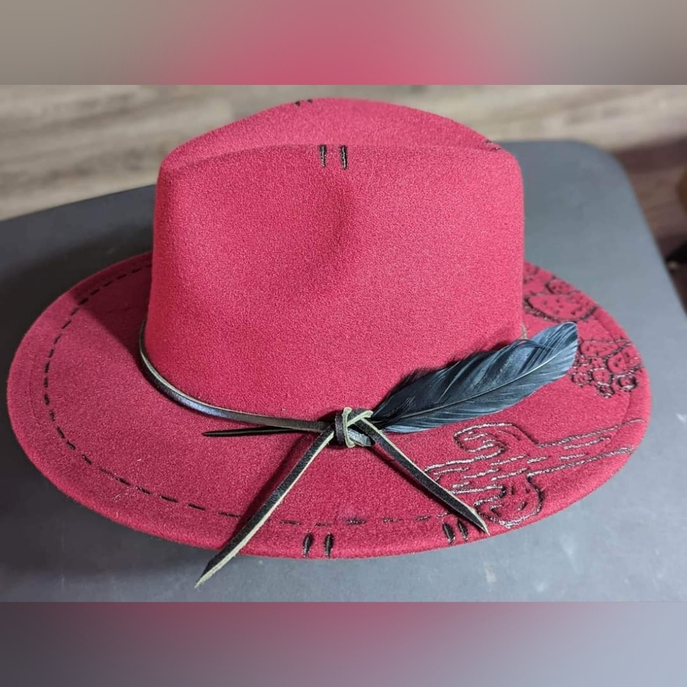 Maroon custom hat - Picture 2 of 3